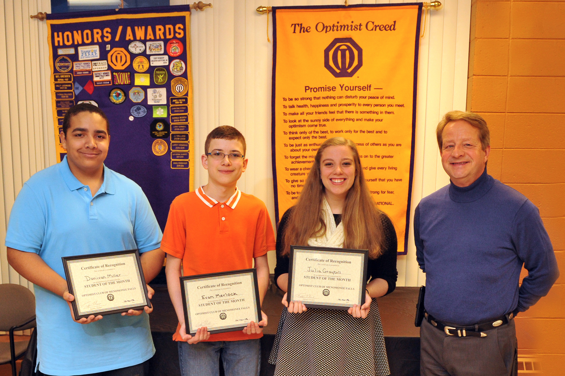 December 2015 Students of the Month