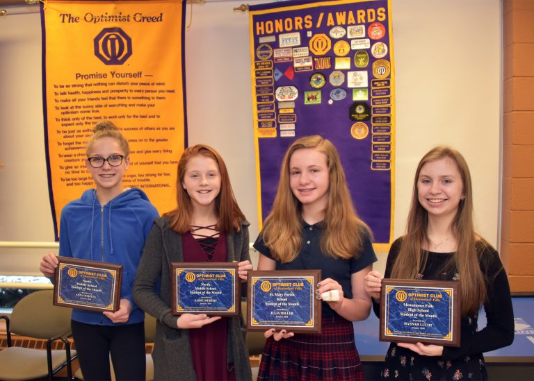 January 2018 Students of the Month