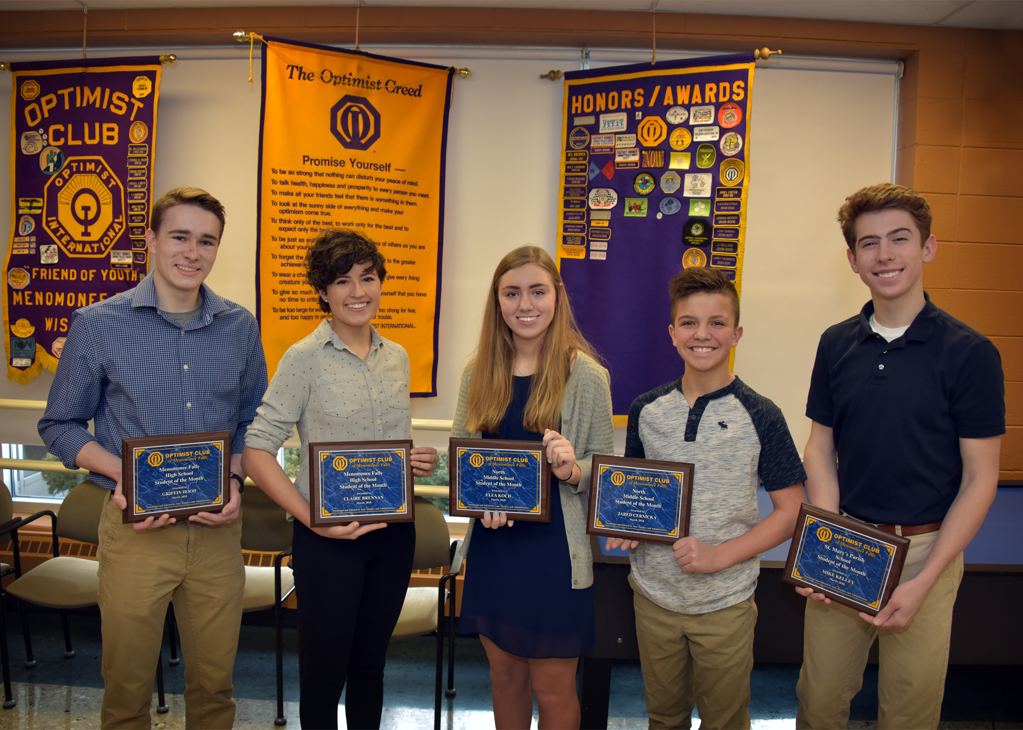 March 2018 Students of the Month
